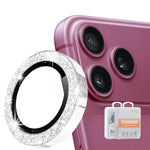 ENKAY Hat-Prince Glitter Obiettivo per fotocamera posteriore Anello in lega di alluminio Pellicola in vetro temperato, For iPhone 18 Pro / 18 Pro Max