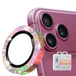 ENKAY Hat-Prince Glitter Obiettivo per fotocamera posteriore Anello in lega di alluminio Pellicola in vetro temperato, For iPhone 18 Pro / 18 Pro Max