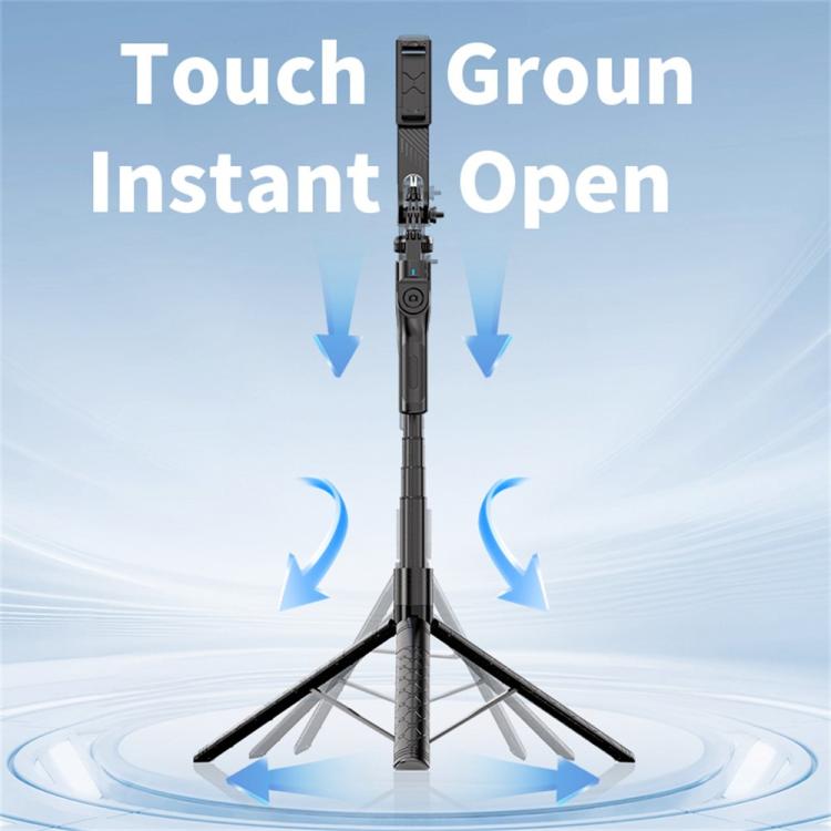 K51 Per streaming live, treppiede con apertura automatica da 185 cm, bastone per selfie Bluetooth, K51