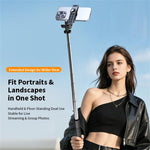 K52 con telecomando Bluetooth, treppiede per selfie estensibile da 2,08 m per viaggi all'aperto., K52