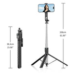 K52 con telecomando Bluetooth, treppiede per selfie estensibile da 2,08 m per viaggi all'aperto., K52