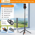 P28 Asta per selfie estensibile da 1,88 m con treppiede ad apertura automatica per fotografia e streaming live, P28