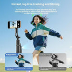Q625MF Asta per selfie estensibile da 1,82 m con tracciamento intelligente AI e apertura automatica, treppiede per live streaming, Q625MF