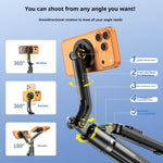 Q625MF Asta per selfie estensibile da 1,82 m con tracciamento intelligente AI e apertura automatica, treppiede per live streaming, Q625MF
