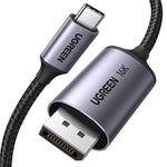 Cavo UGREEN CM707 da Type-C a DisplayPort, compatibile con monitor 16K/30Hz e 8K/120Hz, 40Gbps.