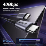 Cavo UGREEN CM707 da Type-C a DisplayPort, compatibile con monitor 16K/30Hz e 8K/120Hz, 40Gbps.