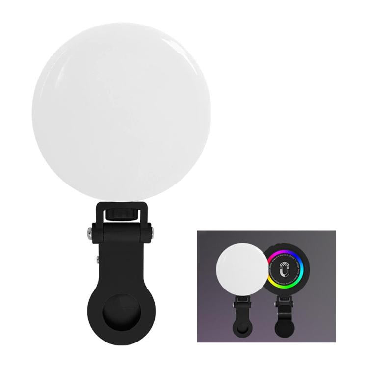 MJ-23 Mini luce LED RGB portatile con clip magnetica per selfie e live streaming, MJ-23