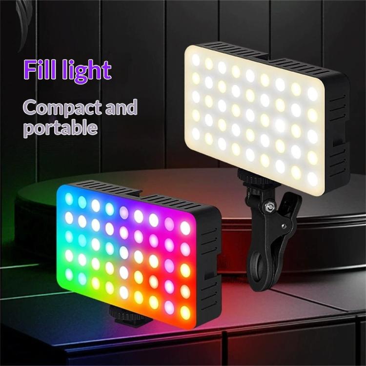 Lampada fotografica ricaricabile MJ-35 Type-C con luce LED RGB orientabile a 180 gradi., MJ-35