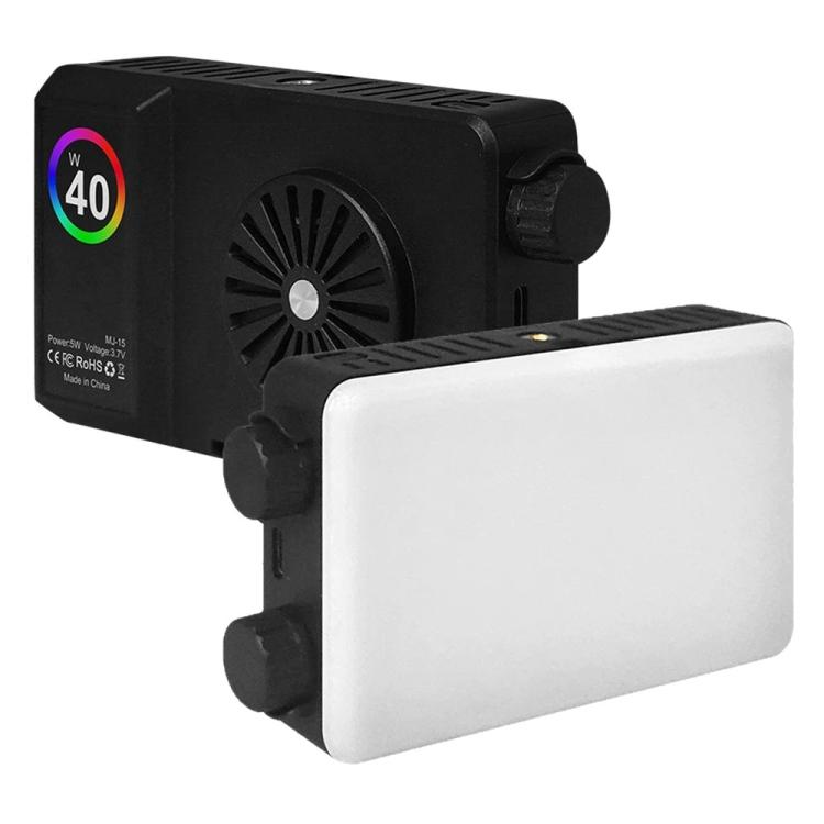 K-15 Luce video LED per live streaming, regolabile a 180 gradi, 3 colori dimmerabili, K-15