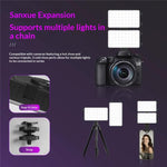 K-15 Luce video LED per live streaming, regolabile a 180 gradi, 3 colori dimmerabili, K-15