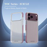 Custodia per telefono LeReach TOC Icicle Series Ice Mist con superficie antiscivolo su entrambi i lati., For iPhone 18 Pro, For iPhone 18 Pro Max