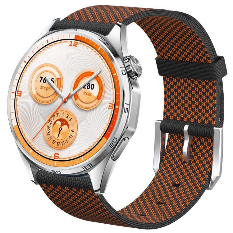 Cinturino per orologio in nylon lavorato a maglia, design senza cuciture., 22mm