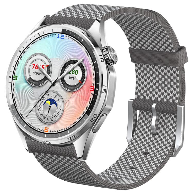 Cinturino per orologio in nylon lavorato a maglia, design senza cuciture., 22mm