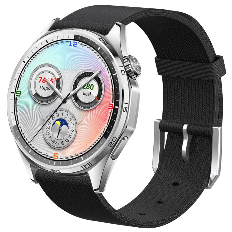 Cinturino per orologio in nylon lavorato a maglia, design senza cuciture., 22mm