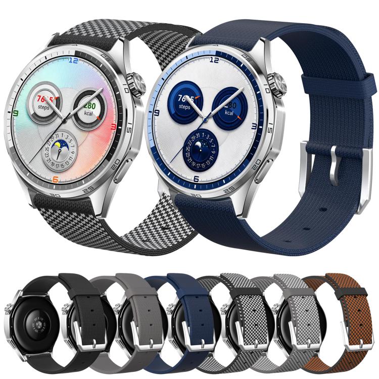 Cinturino per orologio in nylon lavorato a maglia, design senza cuciture., 22mm