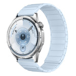 Cinturino per orologio in silicone magnetico a forma di I con connettore a sgancio rapido a pulsante., 22mm