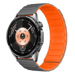 Cinturino per orologio in silicone magnetico a forma di I con connettore a sgancio rapido a pulsante., 22mm