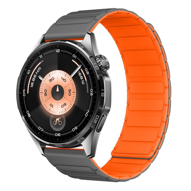 Cinturino per orologio in silicone magnetico a forma di I con connettore a sgancio rapido a pulsante., 22mm
