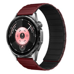 Cinturino per orologio in silicone magnetico a forma di I con connettore a sgancio rapido a pulsante., 22mm