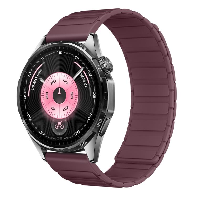 Cinturino per orologio in silicone magnetico a forma di I con connettore a sgancio rapido a pulsante., 22mm