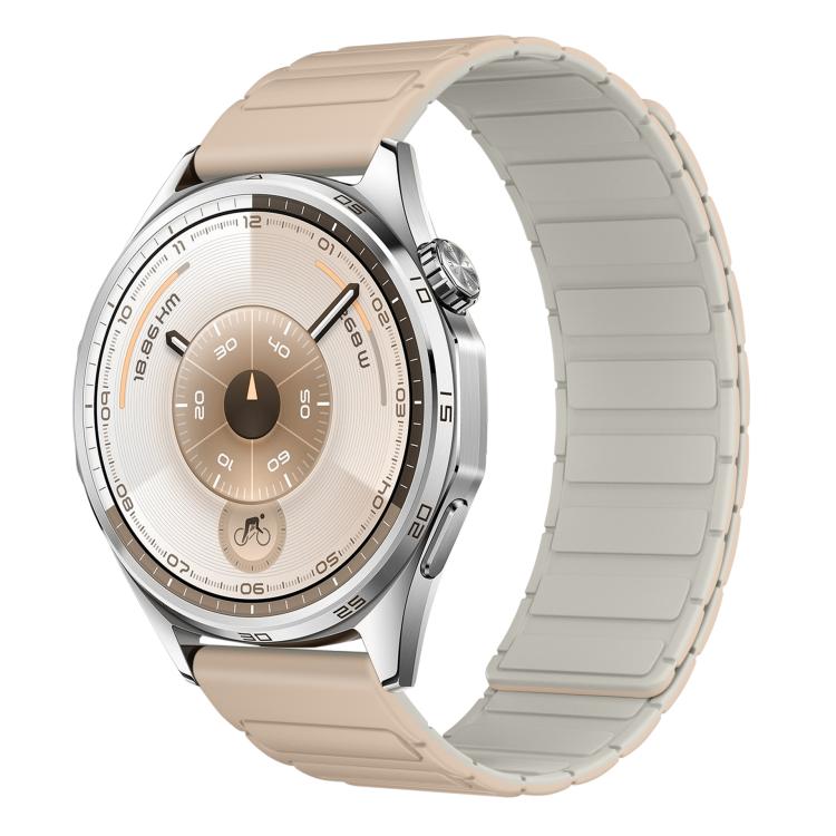 Cinturino per orologio in silicone magnetico a forma di I con connettore a sgancio rapido a pulsante., 22mm