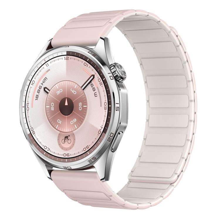 Cinturino per orologio in silicone magnetico a forma di I con connettore a sgancio rapido a pulsante., 22mm