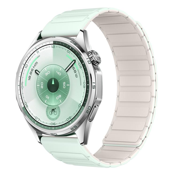 Cinturino per orologio in silicone magnetico a forma di I con connettore a sgancio rapido a pulsante., 22mm