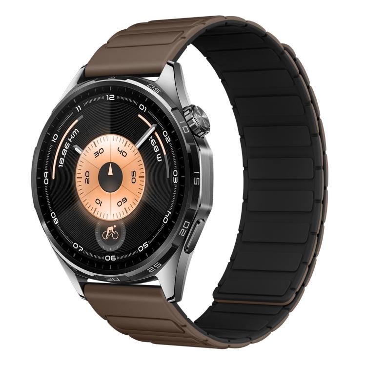 Cinturino per orologio in silicone magnetico a forma di I con connettore a sgancio rapido a pulsante., 22mm