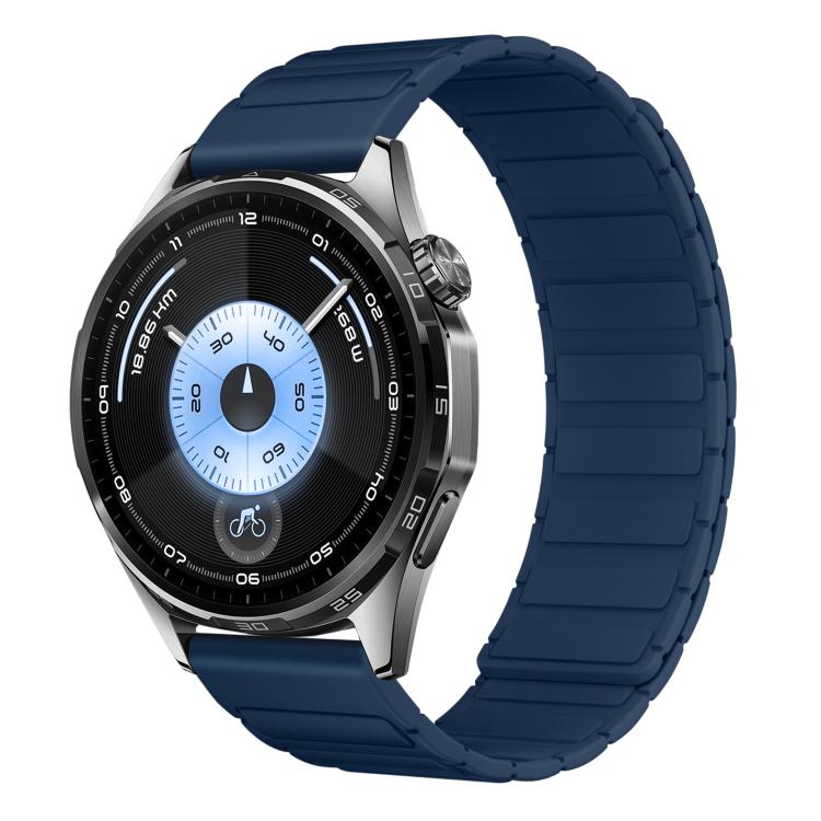 Cinturino per orologio in silicone magnetico a forma di I con connettore a sgancio rapido a pulsante., 22mm