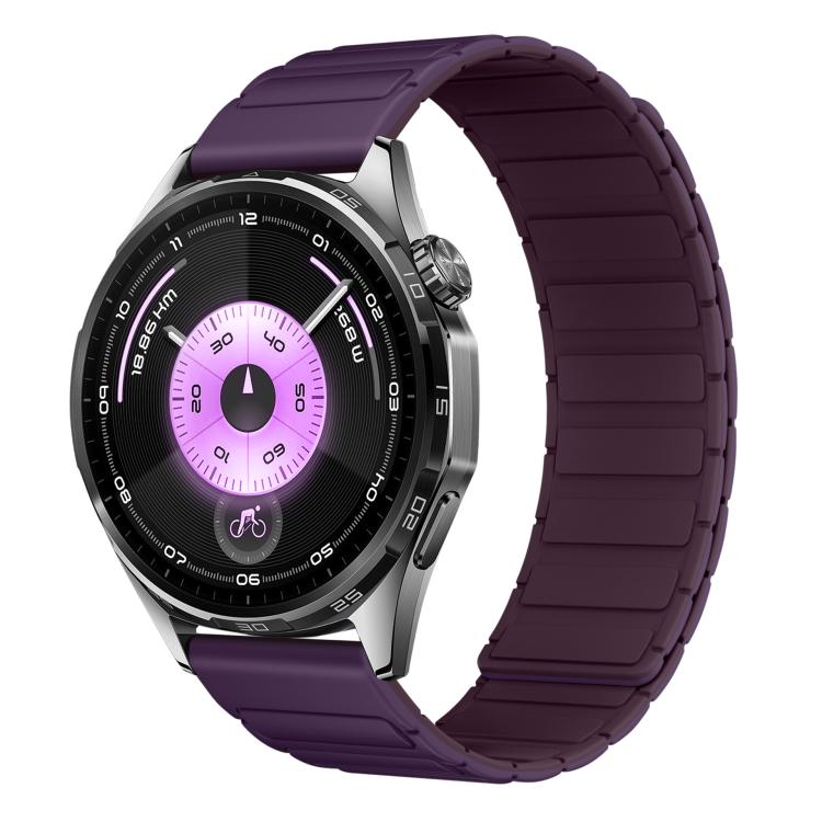 Cinturino per orologio in silicone magnetico a forma di I con connettore a sgancio rapido a pulsante., 22mm
