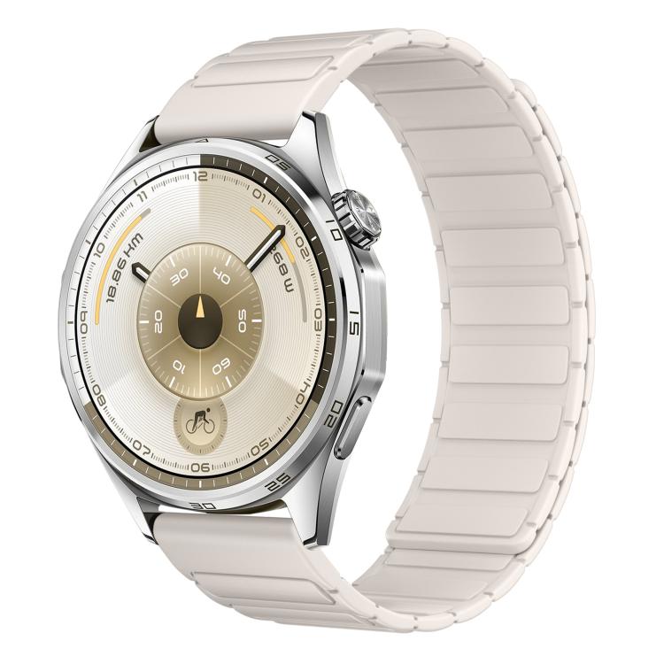 Cinturino per orologio in silicone magnetico a forma di I con connettore a sgancio rapido a pulsante., 22mm