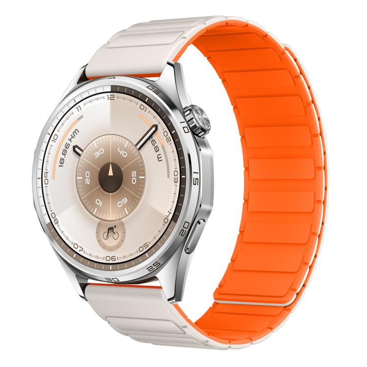 Cinturino per orologio in silicone magnetico a forma di I con connettore a sgancio rapido a pulsante., 22mm