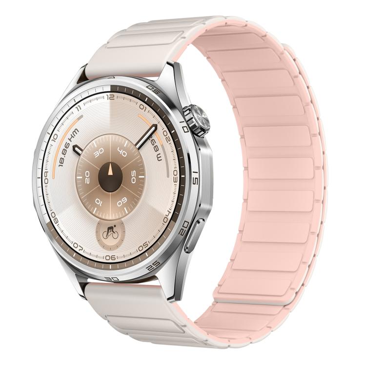 Cinturino per orologio in silicone magnetico a forma di I con connettore a sgancio rapido a pulsante., 22mm