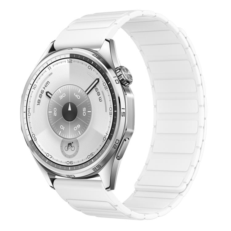 Cinturino per orologio in silicone magnetico a forma di I con connettore a sgancio rapido a pulsante., 22mm