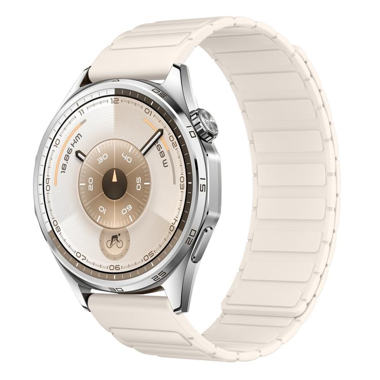 Cinturino per orologio in silicone magnetico a forma di I con connettore a sgancio rapido a pulsante., 22mm