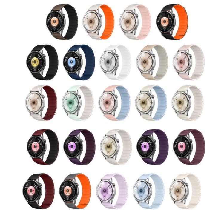 Cinturino per orologio in silicone magnetico a forma di I con connettore a sgancio rapido a pulsante., 22mm