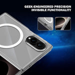 Custodia magnetica antiurto LeReach TOC Clear Series Dual-Composite Armor in TPU + acrilico per telefono, For Galaxy Z Fold8 5G