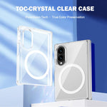 Custodia magnetica antiurto LeReach TOC Clear Series Dual-Composite Armor in TPU + acrilico per telefono, For Galaxy Z Fold8 5G