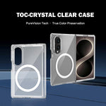 Custodia magnetica antiurto LeReach TOC Clear Series Dual-Composite Armor in TPU + acrilico per telefono, For Galaxy Z Fold8 5G