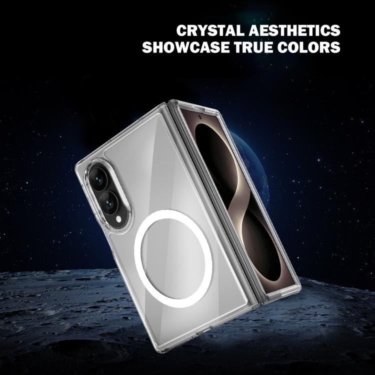 Custodia magnetica antiurto LeReach TOC Clear Series Dual-Composite Armor in TPU + acrilico per telefono, For Galaxy Z Fold8 5G