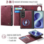 Custodia per telefono CaseMe C49 con portafoglio in pelle, magnetica, con blocco RFID e removibile., For Galaxy Z Fold8 5G, For Galaxy Z Fold8 Ultra 5G