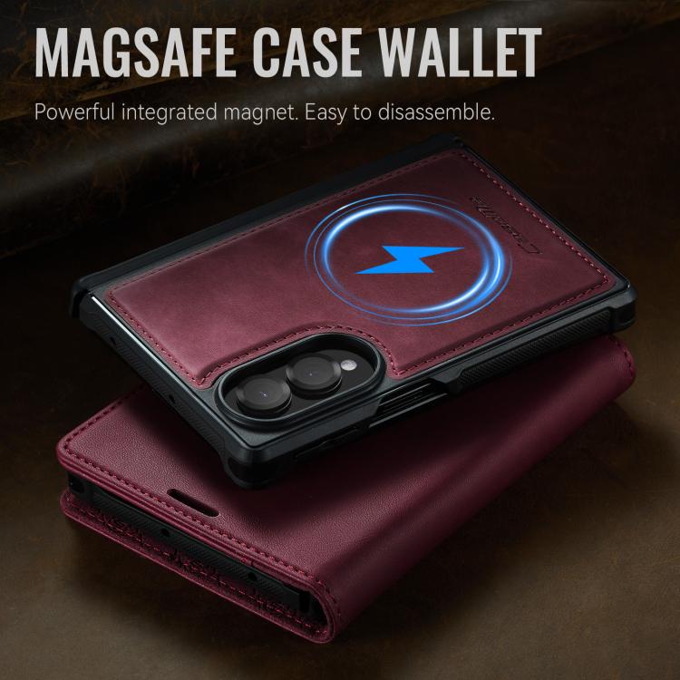 Custodia per telefono CaseMe C49 con portafoglio in pelle, magnetica, con blocco RFID e removibile., For Galaxy Z Fold8 5G, For Galaxy Z Fold8 Ultra 5G