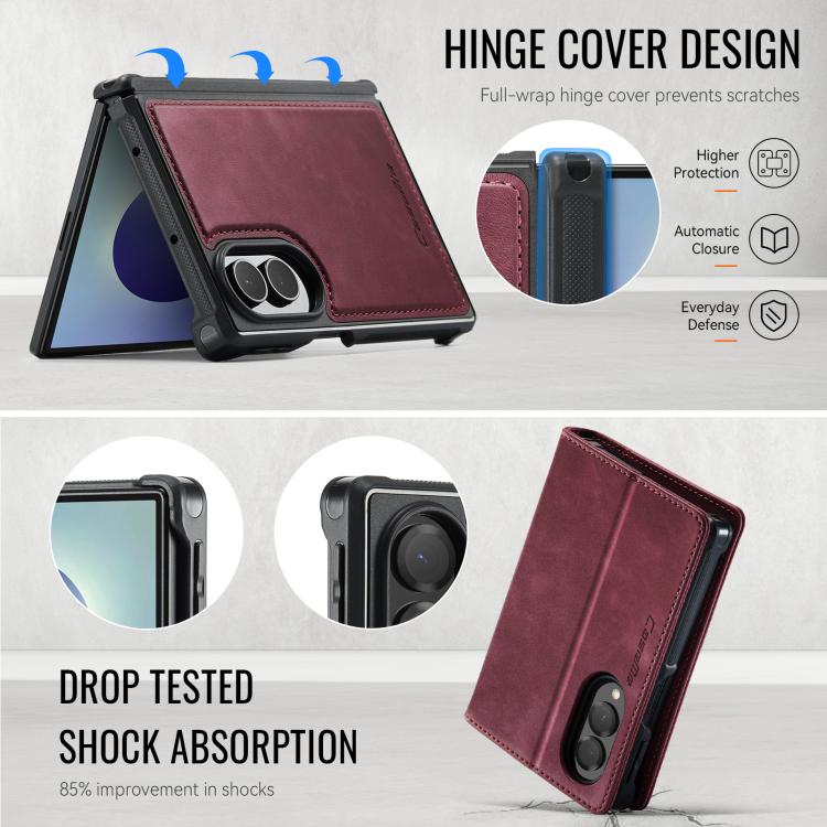Custodia per telefono CaseMe C49 con portafoglio in pelle, magnetica, con blocco RFID e removibile., For Galaxy Z Fold8 5G, For Galaxy Z Fold8 Ultra 5G
