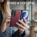 Custodia per telefono CaseMe C49 con portafoglio in pelle, magnetica, con blocco RFID e removibile., For Galaxy Z Fold8 5G, For Galaxy Z Fold8 Ultra 5G