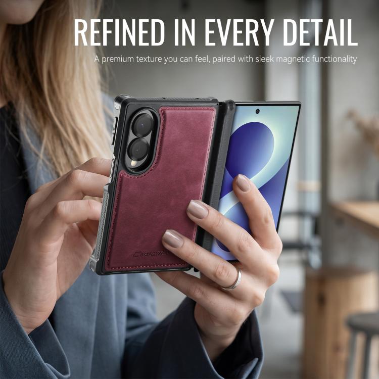 Custodia per telefono CaseMe C49 con portafoglio in pelle, magnetica, con blocco RFID e removibile., For Galaxy Z Fold8 5G, For Galaxy Z Fold8 Ultra 5G
