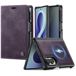 Custodia per telefono CaseMe C49 con portafoglio in pelle, magnetica, con blocco RFID e removibile., For Galaxy Z Fold8 5G, For Galaxy Z Fold8 Ultra 5G