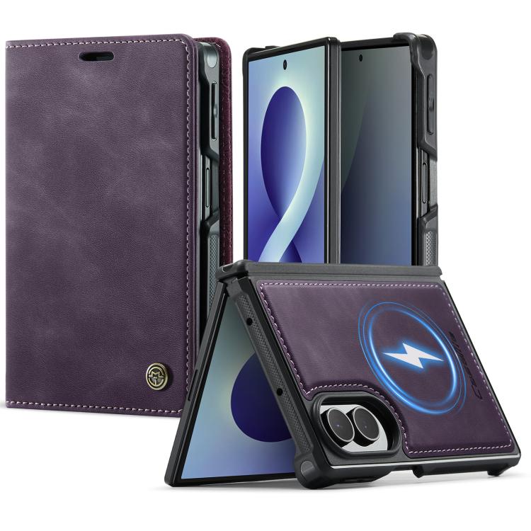 Custodia per telefono CaseMe C49 con portafoglio in pelle, magnetica, con blocco RFID e removibile., For Galaxy Z Fold8 5G, For Galaxy Z Fold8 Ultra 5G