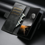 Custodia per telefono a libro orizzontale in pelle con texture di vitello Suteni, For Galaxy Z Fold8 Ultra 5G, For Galaxy Z Fold8  5G, For Galaxy Z Fold7 5G