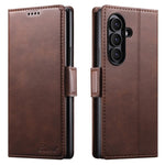 Custodia per telefono a libro orizzontale in pelle con texture di vitello Suteni, For Galaxy Z Fold8 Ultra 5G, For Galaxy Z Fold8  5G, For Galaxy Z Fold7 5G