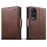 Custodia per telefono a libro orizzontale in pelle con texture di vitello Suteni, For Galaxy Z Fold8 Ultra 5G, For Galaxy Z Fold8  5G, For Galaxy Z Fold7 5G